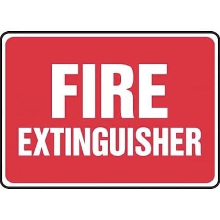 Accuform Safety Sign FIRE EXTINGUISHER RED MFXG588XP MFXG588XP